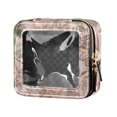 Imagem de Fitrendlovey Organizador de maquiagem portátil com grande claraboia bolsa de cosméticos espaçosa para amantes de viagens, T14, one size