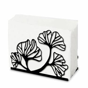 Imagem de SUPERDANT Suporte de guardanapo de folhas de ginkgo ginkgo biloba porta-guardanapos de coquetel suporte rústico de serviço dispensador de lenços de mesa de animais suportes de guardanapo para mesas