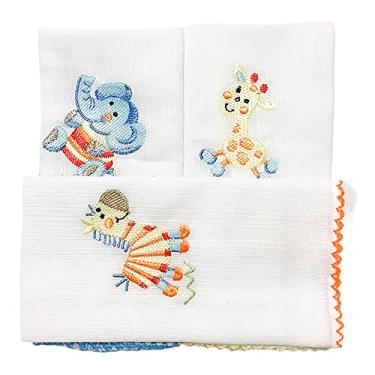 Imagem de Boquinha Fralda Cremer 3 Peças para Bebê Baby Zoo Colorido, Biramar Baby, Colorido