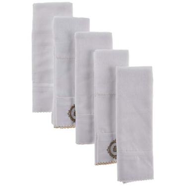 Imagem de Conj. 5 Fraldas Cremer Luxo Barrado e Bordado Vineyard Bege, Biramar Baby, Bege