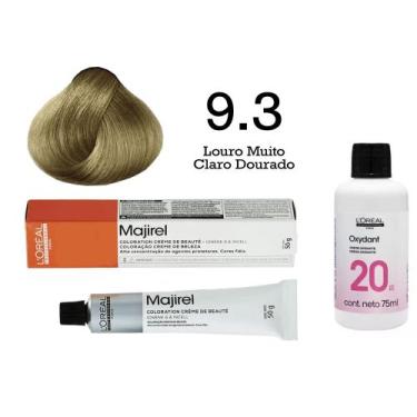 Imagem de Coloração Majirel 9.3 Louro Muito Claro Dourado + Emulsão Oxi 20 Vol. 