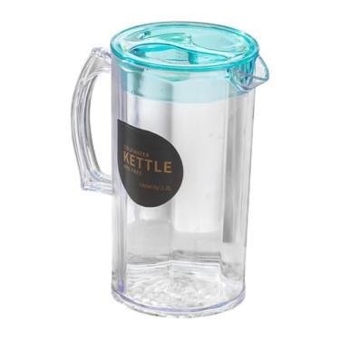 Imagem de YWJLQH Water Pitcher Water Jug Gift Gree Versátil Fridge Pitcher Ice Tea Kettle for Beverage, Redondo Azul