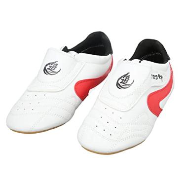 Imagem de Taekwondo Sapatos unissex adultos pu PU couro Oxford Solas Breathable Sports Sport Gym Shoes para boxe kung fu tai chi marcial tênis tênis de karatê (41)