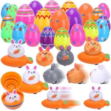 Imagem de Ovos de Páscoa Kiddelo pré-preenchidos com brinquedos de carro Pull Ba