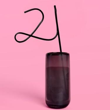 Imagem de xo, Fetti Festa de aniversário de 21 anos GG rosa 21 canudo | Decorações de aniversário, finalmente 21, presente para meninas de aniversário