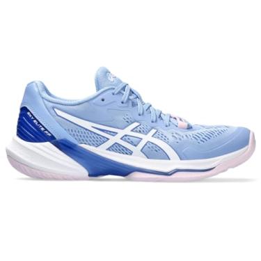 Imagem de ASICS Tênis de vôlei feminino Sky Elite FlyteFoam 2, Safira clara/branco, 39