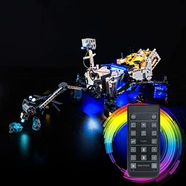 Imagem de BrickBling Kit de luz LED compatível com Lego Technic 42158 NASA Mars Rover Perseverance (sem modelo), iluminação criativa compatível com Lego Mars Rover - versão de controle remoto