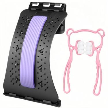 Imagem de Generic Massageador de pescoço portátil multifuncional com 6 bolas, massageador de pescoço e dispositivo de alongamento das costas, massageador de alívio para ombro e cintura (massageador de pescoço