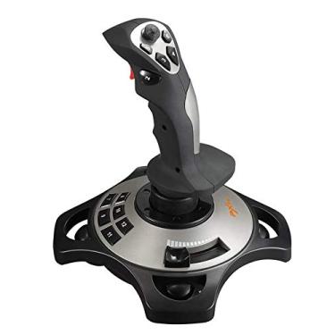 Imagem de PXN -2113 USB Flight Stick PC Joystick Controlador Simulador Gamepad Controle de jogos com fio para jogos de simulação de vara de voo, acelerador avançado 4 eixos 8 modos HAT Switch, para Windows XP/VISTA/7/8