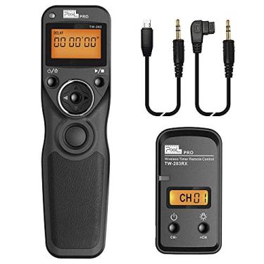Imagem de Controle remoto compatível para Sony, cabo de liberação do obturador sem fio Pixel TW-283 S1/S2 temporizador controle remoto compatível com Sony Alpha A100 A350 A450 A550 A560 A9 A99 A77 A7RII A7