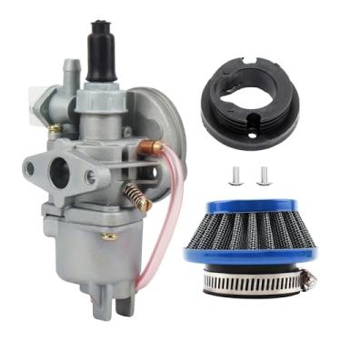 Imagem de ABCERRSI Carburador PZ13 de 13 mm com pilha de filtro de ar compatível com 43cc 47cc 49cc 2 tempos Mini ATV Quad Dirt Pocket Bike Go Kart Moped Gold