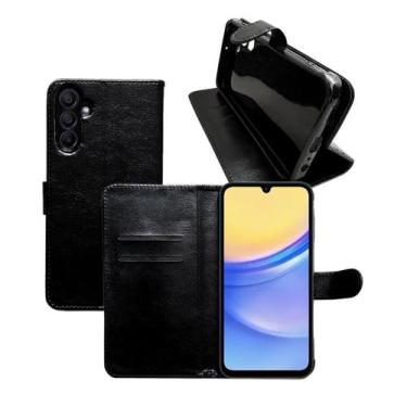 Imagem de Capa Capinha Carteira Samsung Galaxy A15 Case Couro Flip - NoBrand, Pr