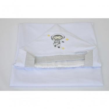 Imagem de Toalha De Banho Malha Forrada Com Fralda Astronauta Cinza