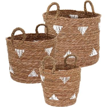 Imagem de Cesta Fibra Natural 3Pç
