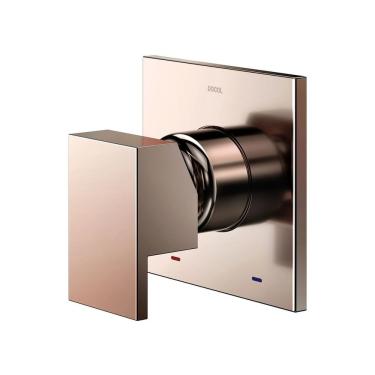 Imagem de Acabamento Monocomando Para Chuveiro E Ducha Higiênica Docol New Edge 1/2" E 3/4" Cobre Polido