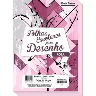 Imagem de Bloco Técnico A4 180g 50 Folhas Rosa