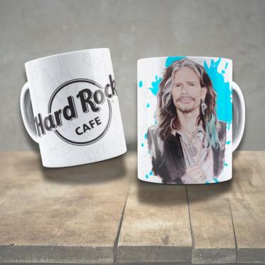 Imagem de Caneca De Porcelana 325ml Decorada ícones Da Música Steven Tyler