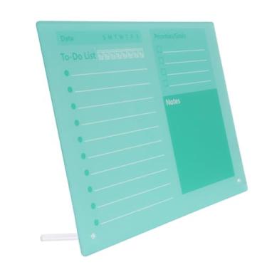 Imagem de Calendário de Mesa de Acrílico, Prova de Crack e Reutilizável para Fazer a Lista de Programas da Placa Diária Planner Board for Office Home School With Stand (Aqur2020dpg6x7y8mk-12)