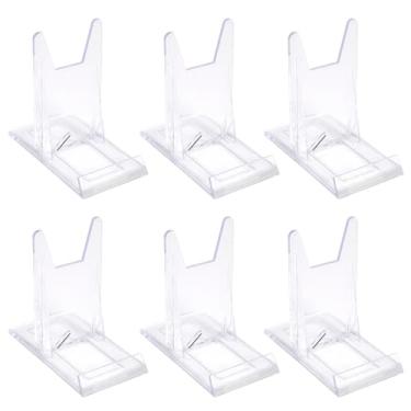 Imagem de Fawnovey 6 Peças De Suportes Acrílico Para Pratos, Plástico Exibição, Transparentes Carteiras, Bolsas, Joias, Organizador Ajustável, Decoração Casa, Escritório E Festas