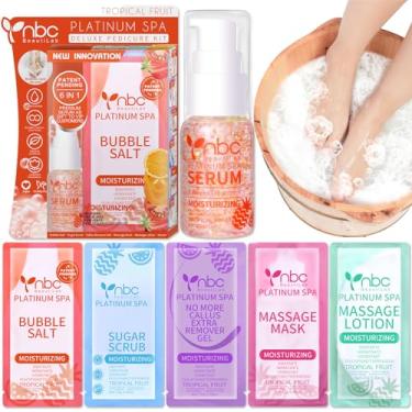Imagem de nbc BeautiLab Conjunto De Escalda-Pés Para Pedicure - Kit Banho Spa 6 Em 1 Atualizado, Pés Cansados, Secos E Rachados, Mau Odor Atletas, Suaviza Calosidades (Frutas Tropicais)