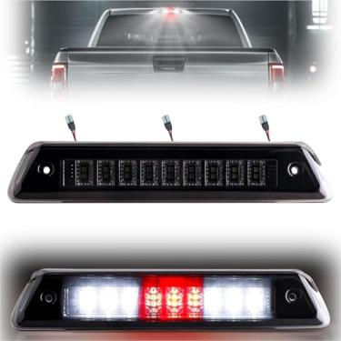 Imagem de Raryloy Luz De Freio Led 3ª Terceira, Adequada Para Ford F150 2009, 2010, 2011, 2012, 2013, 2014, Conjunto Lentes Fumê, Lâmpada Traseira, Branca, Carga Vermelha, Parada Montagem Alta
