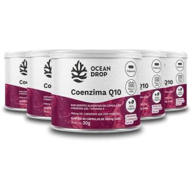 Imagem de Kit 5 Coenzima Q10 + Vitamina E Ocean Drop 60 Cápsulas
