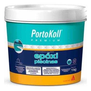 Imagem de Portokoll Rejunte Epoxi Piscina Premium 1kg Azul Cobalto