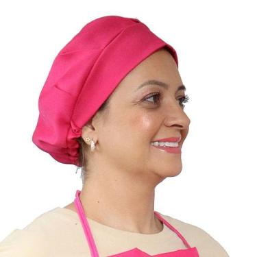 Imagem de Touca Cozinha Higiênica de Tecido Oxford Cozinheira Churrasqueiro Pada