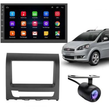 Imagem de Central Multimidia Android Auto Fiat Idea Moldura + Câm Preto - First 