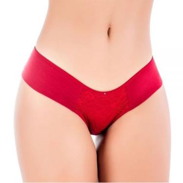 Imagem de Tanga Dupla Renda Rubi em Algodão Egípcio - Ahavá Store, P, Rubi