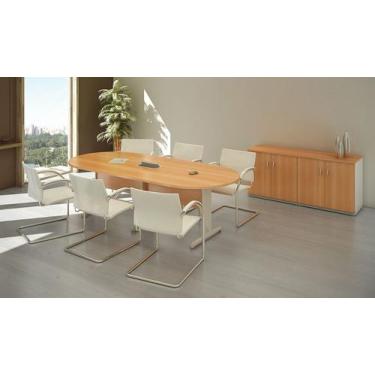 Imagem de Mesa reunião oval 160x 90x 74 - MOVEIS VITORINO