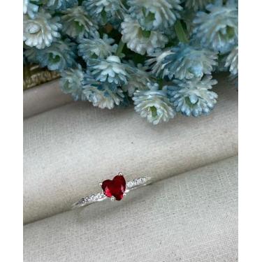 Imagem de Anel solitário em prata 925 pedra de zirconia - C&N Relojoaria 