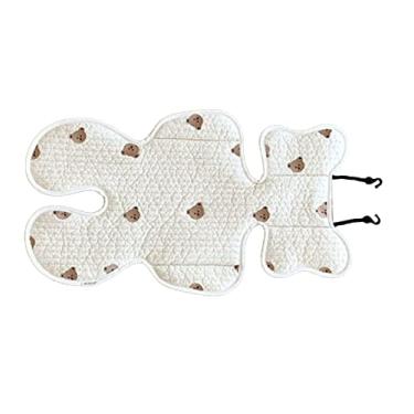 Imagem de aqxreight Almofada de Carrinho Macio de Algodão Puro de Carrinho de de de Carro Suportes Corporal da Cabeça de Cabeça Fina (Urso)