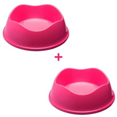 Imagem de Kit 2 Potes Comedor Bebedouro Ração Água Cachorro Pet 1L - Stark Pet, 
