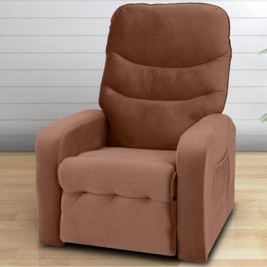 Imagem de Poltrona Reclinável Para Descanso Julia Veludo Cobre