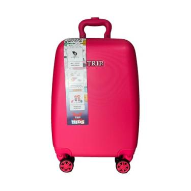 Imagem de Mala De Viagem Bordo Escolar Infantil Tamanho 18" 4 Rodas (Pink)