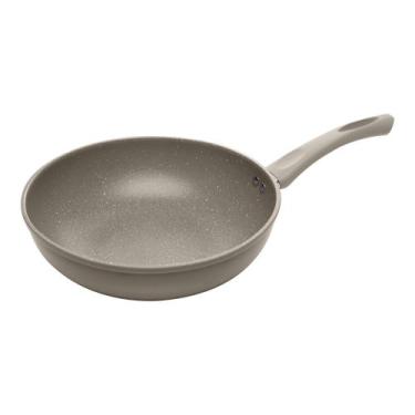Imagem de Frigideira Wok de Indução de Alumínio com Revestimento Cerâmico Taupe 