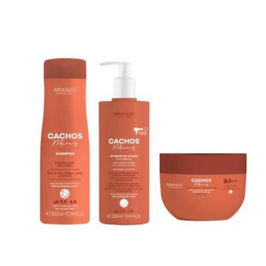 Imagem de Kit Shampoo+Ativador+Máscara 2X1 Cachos Nat. 300Ml Arvensis