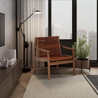 Imagem de Poltrona Sala Acabamento 70cm X 77cm X 80cm Creta - Casa e Jardim Móve