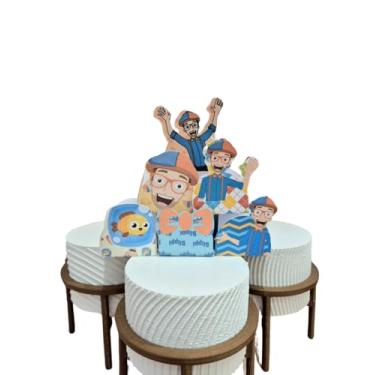 Imagem de Forminhas para Doces Tema Blippi — Kit com 50 Unidades — Festa Infantil — Azul e Laranja