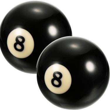 Imagem de Kit 2 Bolas 8 Preta Numerada Sinuca Bilhar Profissional 52mm