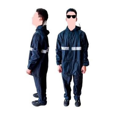 Imagem de Kit Capa De Chuva Moto Roupa Conjunto Impermeável Reforçada - Pensou C