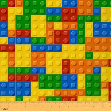 Imagem de Feelyou Cama De Jogos Infantil Para Áreas Externas, Tecido Por Jarda, Blocos Construção Estofamento Cadeiras, Berçário Tijolos Brinquedo Meninos E Meninas, Projetos Decorativos Coloridos Casa, 1 Jar