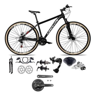 Imagem de Bicicleta Aro 29 Absolute Nero 5 Câmbios Shimano Alívio/altus 27v Freio A Oléo Garfo Trava Pneu C/faixa -preto Tam.19
