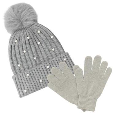 Imagem de Kit Inverno Feminino Touca Térmica e Luvas Touchscreen - Estilo, Confo