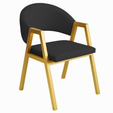 Imagem de Cadeira de Jantar Antonella material sintético Estilo Poltrona Com Pés