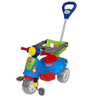 Imagem de Triciclo Infantil Maral de Passear e Pedalar Avespa Colorido
