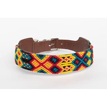 Imagem de Coleira de cachorro XUXO, couro vegano, feita à mão, resistente à água, durável, El Cuyo, M