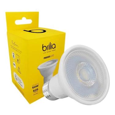 Imagem de Lâmpada led par20 dimerizável 7w 2700k e27 luz quente 110v - brilia