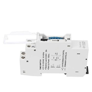 Imagem de Eacam Interruptor de Controle de Tempo, Alta Precisão 1p Rail Intelligent Timing Switch On-Automatic for Street Light TM610C 220V, Adequado para Luzes Rua, Fábricas, Luzes de